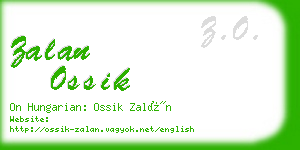 zalan ossik business card